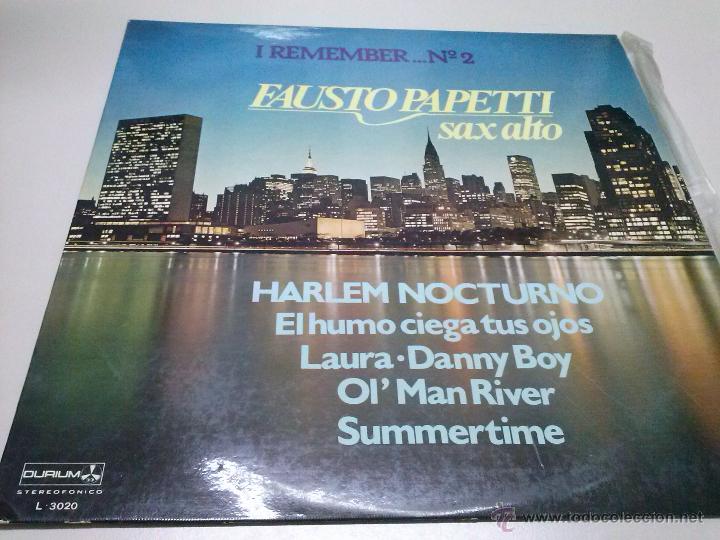 Discos de vinilo: FAUSTO PAPETTI. SAX ALTO. I REMEMBER NUMERO 2 - Foto 1