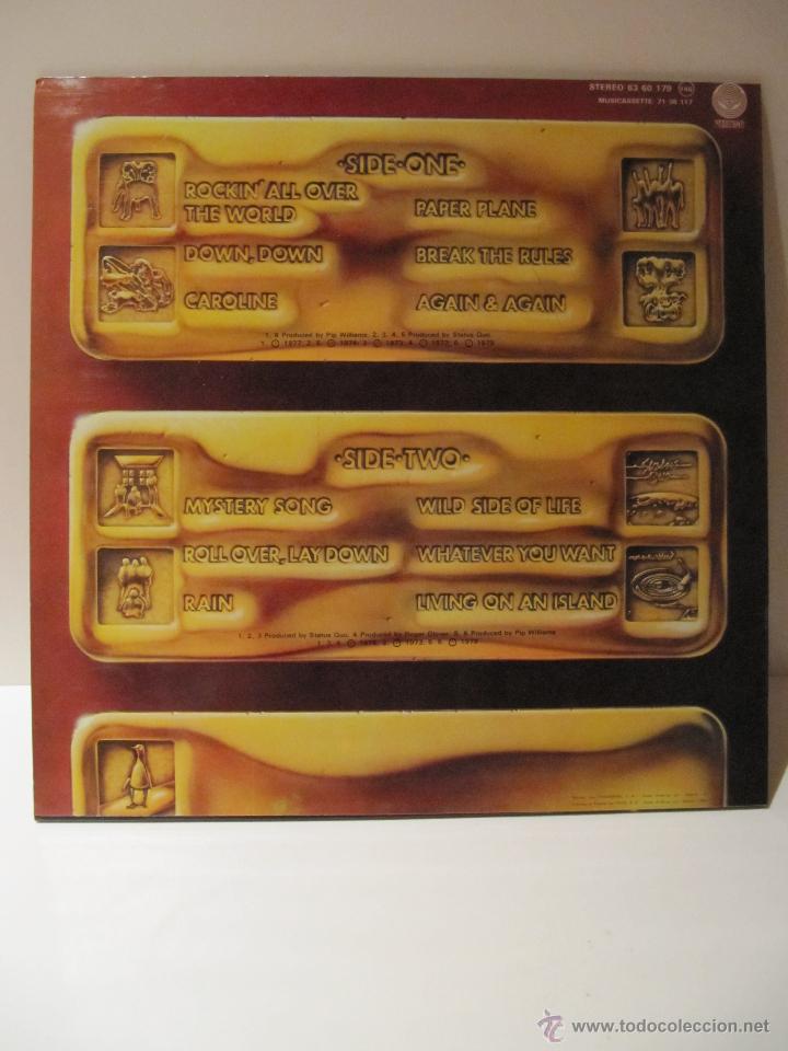 Discos de vinilo: VINILO STATUS QUO 12 GOLD BARS. VERTIGO 1980 - Foto 2