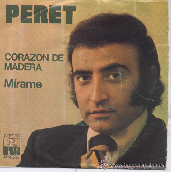 Discos de vinilo: peret corazon de madera mirame single 45 rpm - Foto 1