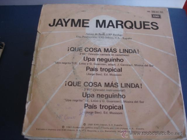 Discos de vinilo: JAYME MARQUES  QUE COSA MAS LINDA - Foto 2