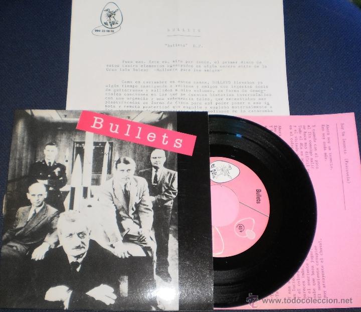 Discos de vinilo: bullets ep espa&ntilde;a 1991 con hoja promo - Foto 1