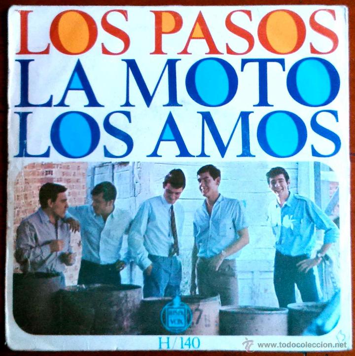 Discos de vinilo: LOS PASOS - LA MOTO, LOS AMOS - SINGLE ESPA&Ntilde;A COMO NUEVO - Foto 1