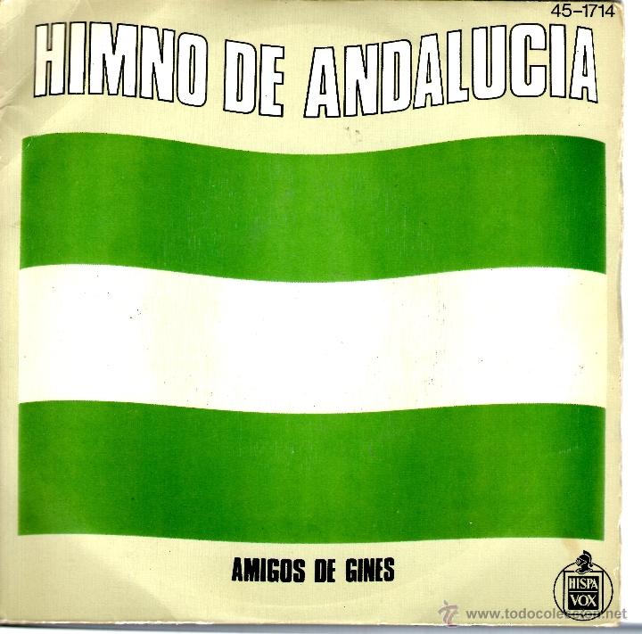 Discos de vinilo: AMIGOS DE GINES HIMNO DE ANDALUCIA - Foto 1