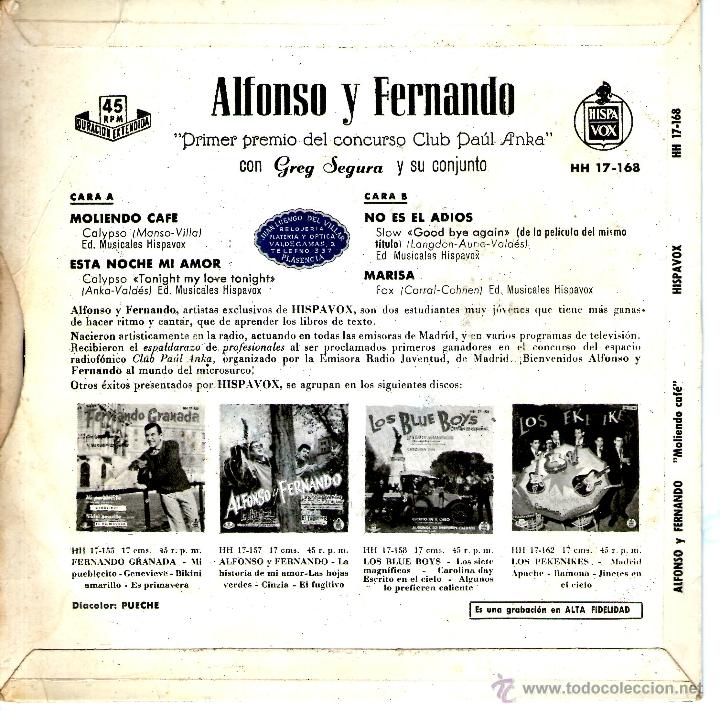 Discos de vinilo: ALFONSO Y FERNANDO + GREG SEGURA - Foto 2