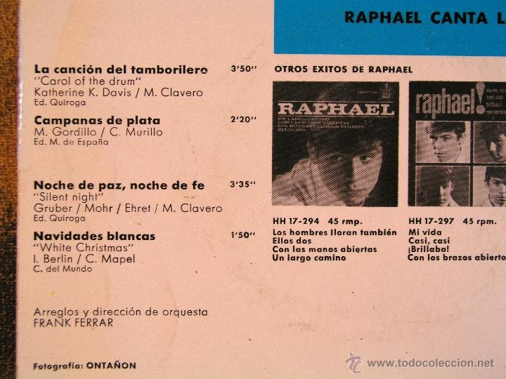 Discos de vinilo: VINILO DE RAPHAEL &ndash; CANTA LA NAVIDAD - Foto 6