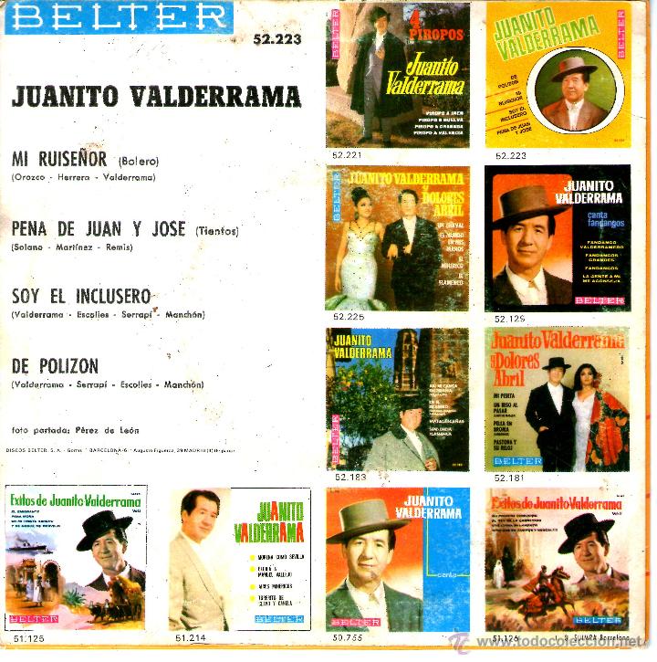 Discos de vinilo: JUANITO VALDERRAMA . DE POLIZON - Foto 2