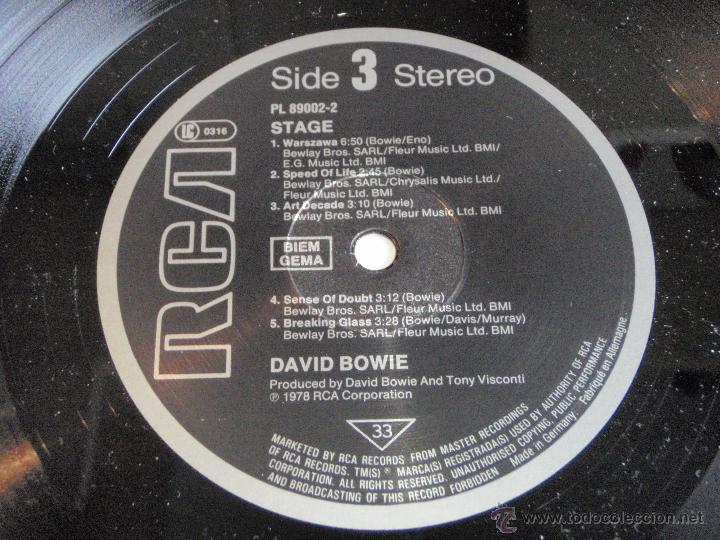 Discos de vinilo: DAVID BOWIE ( STAGE ) DOBLE LP33 1978 - GERMANY RCA* - Foto 7