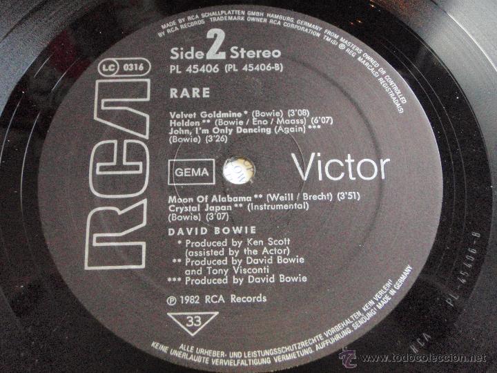 Discos de vinilo: DAVID BOWIE - RARE 1982 - GERMANY LP RCA* - Foto 7