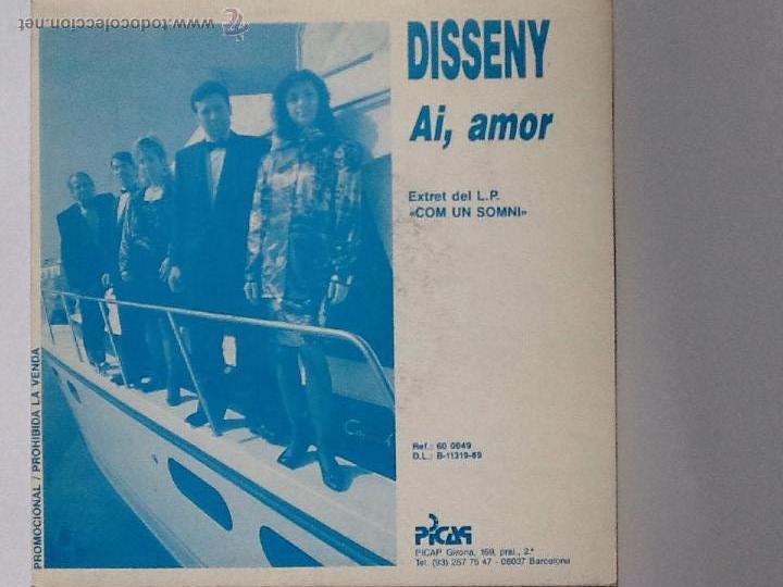Discos de vinilo: DISSENY - Ai, amor - SG Picap 1989 - Foto 1