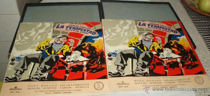 Discos de vinilo: lp La tempestad  Ramos Carrion  Ruperto Chapi  obra completa dos discos - Foto 2