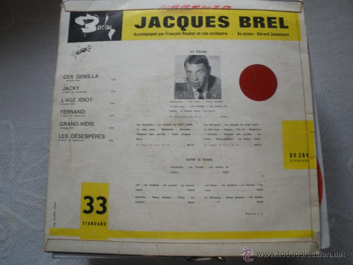 Discos de vinilo: Jacques Brel, Ces Gens 10 plugadas - Foto 2