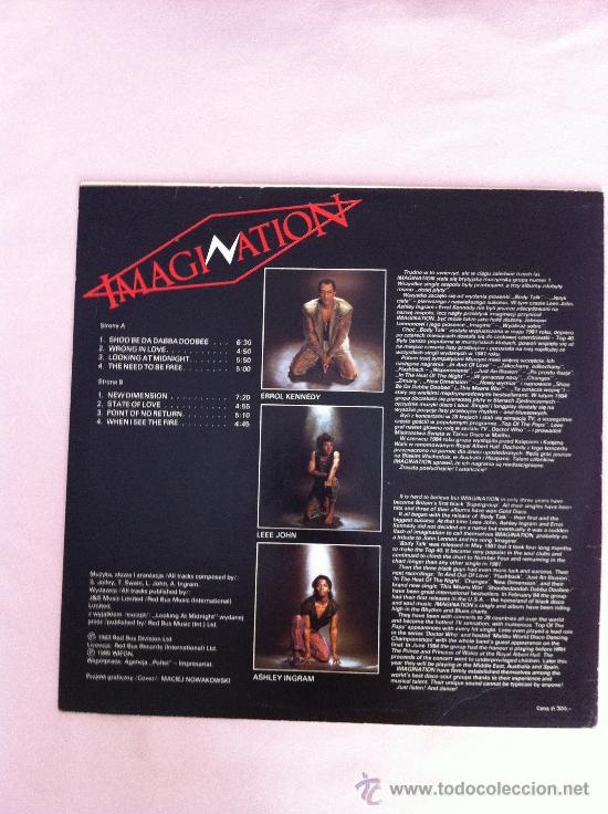 Discos de vinilo: IMAGINATION LP. RARO. EDICI&Oacute;N H&Uacute;NGARA. 1985 - Foto 7