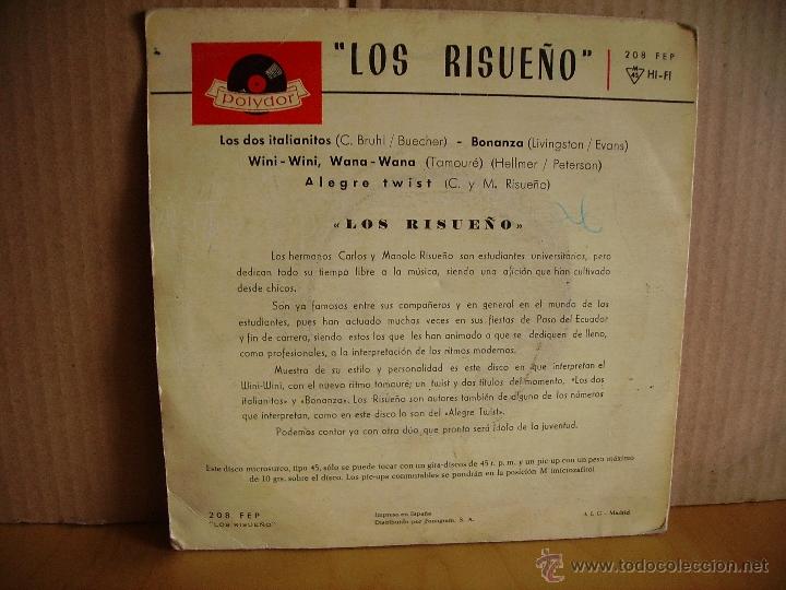 Discos de vinilo: LOS RISUE&Ntilde;O ---- LOS DOS ITALIANITOS - Foto 2