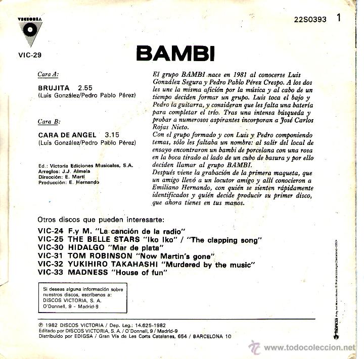 Discos de vinilo: BAMBI / BRUJITA / CARA DE ANGEL - Foto 2