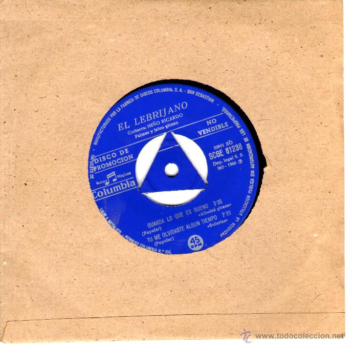 Discos de vinilo: EL LEBRIJANO 1966 PROMO - Foto 1