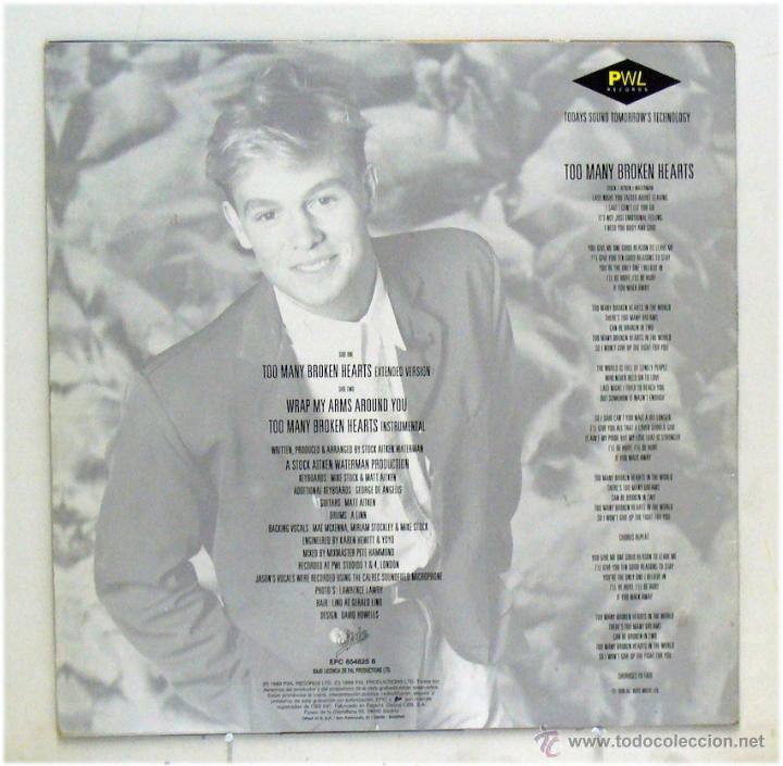 Discos de vinilo: Jason Donovan - Too Many Broken Hearts (Maxi Single Vinilo) - Foto 2