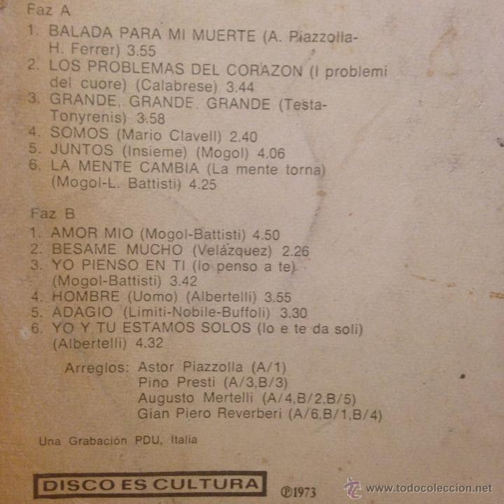 Discos de vinilo: LP argentino de Mina en espa&ntilde;ol a&ntilde;o 1973 - Foto 2