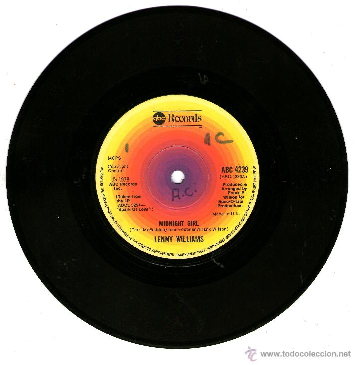 Discos de vinilo: LENNY WILLIAMS MIDNIGHT - Foto 1
