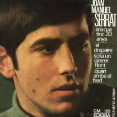 Discos de vinilo: JOAN MANUEL SERRAT, EP, ARA QUE TINC 20 ANYS + 3, AÑO 1966. Lote 42109304