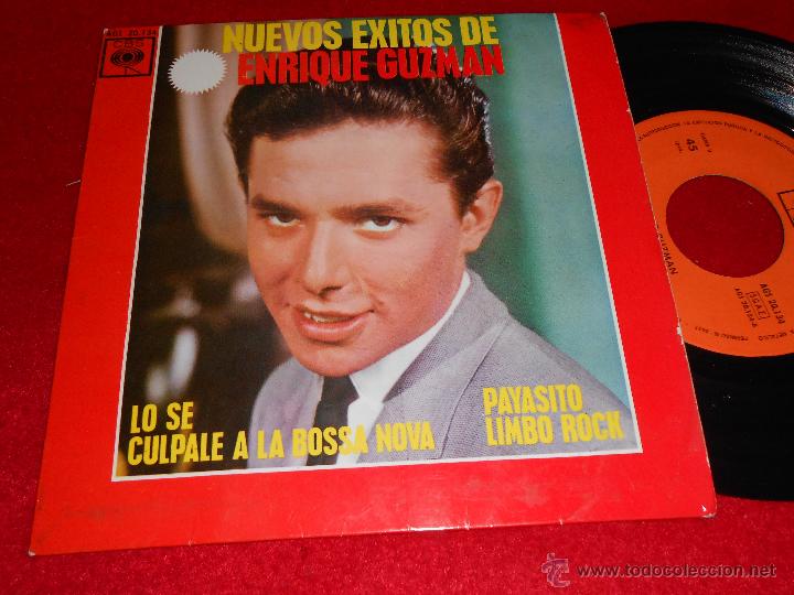 Discos de vinilo: ENRIQUE GUZMAN & LOS SALVAJES Lo se/Culpale a la bossa nova/Payasito/Limbo rock EP 1963 CBS