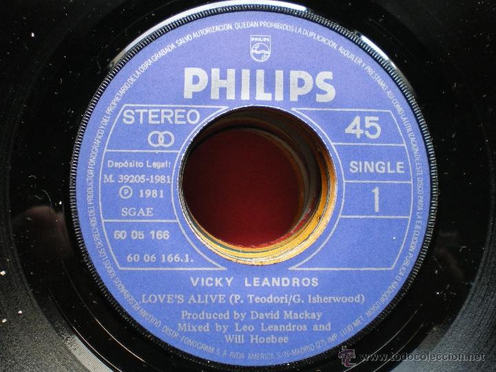 Discos de vinilo: VICKY LEANDROS ( SINGLE ) LOVES ALIVE 1981 pepeto - Foto 1