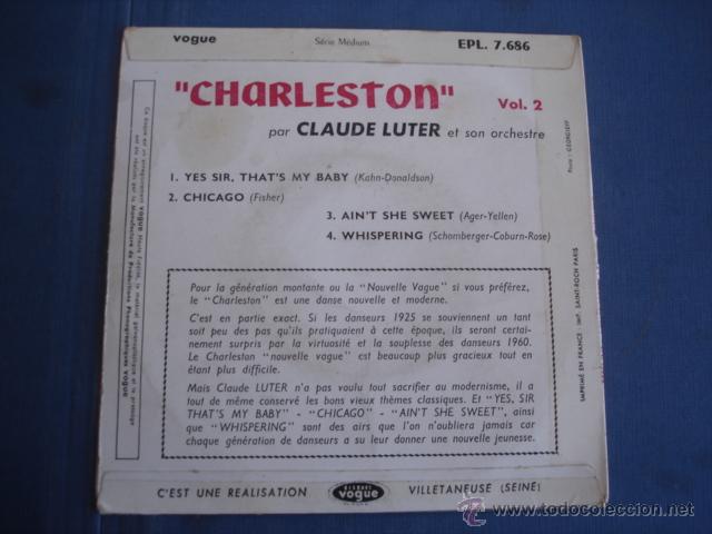 Discos de vinilo: CLAUDE LUTER  CHARLESTON VOL 2 - Foto 2