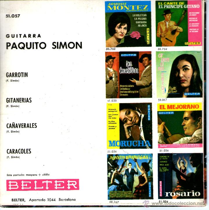 Discos de vinilo: PAQUITO SIMON - Foto 2