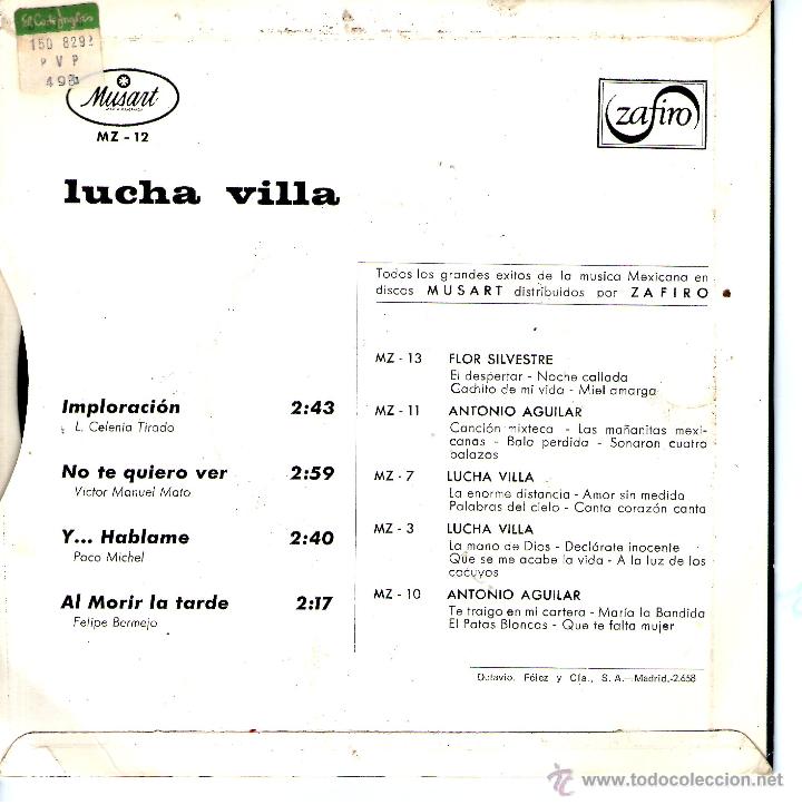 Discos de vinilo: LUCHA VILLA-IMPLORACION - Foto 2