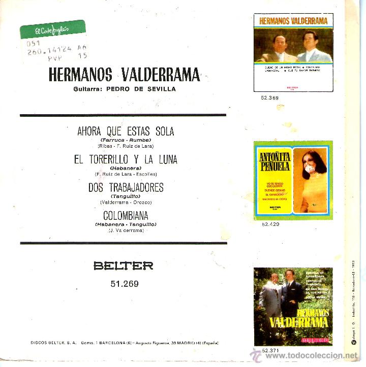 Discos de vinilo: HERMANOS VALDERRAMA - Foto 2