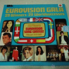 Discos de vinilo: VARIOUS ?– EUROVISION GALA - 29 WINNERS - 29 WORLDSUCCESSES 2LPS NORWAY 1981 RED CROSS. Lote 42291827