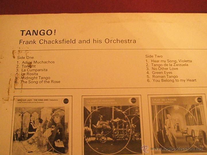 Discos de vinilo: =Aº LP-VINILO-GRAN BRETAÑA-TANGO-FRANK CHACKSFIELD AND HIS ORCHESTRA-1962-VER FOTOGRAFÍAS. - Foto 2 - 42336741