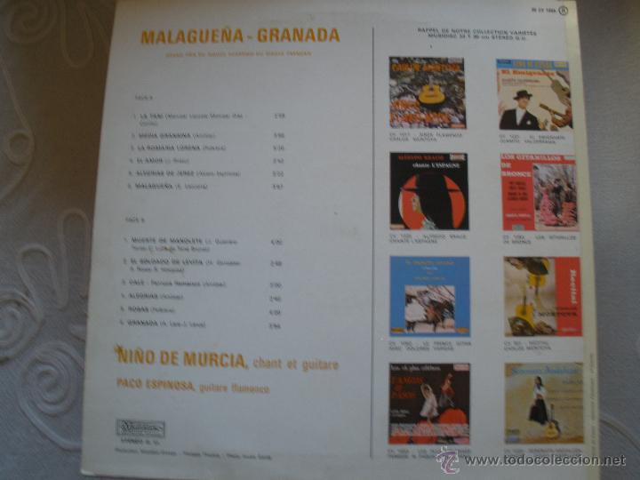 Discos de vinilo: NI&Ntilde;O DE MURCIA .GRANADA, MALAGUE&Ntilde;A - Foto 2