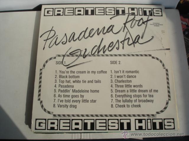 Discos de vinilo: PASADENA ROOF ORCHESTRA GREATEST HITS - Foto 2