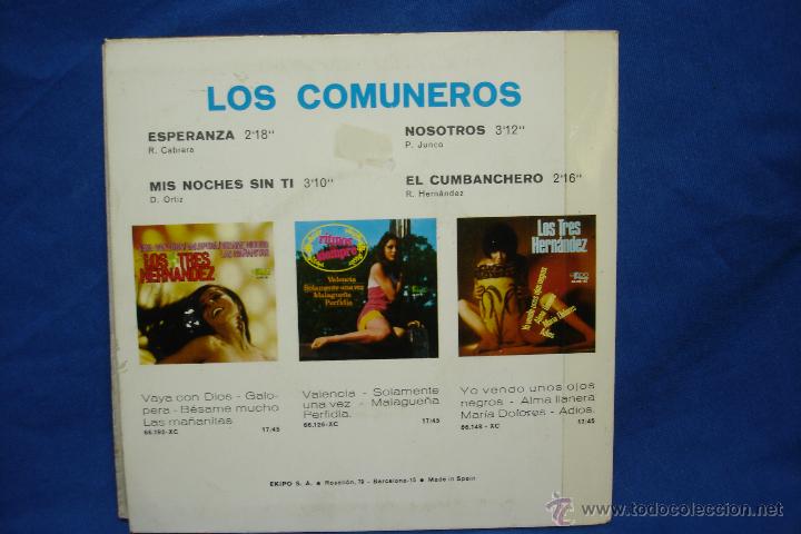 Discos de vinilo: LOS COMUNEROS - ESPERANZA + 3 - EKIPO 1971 - Foto 2