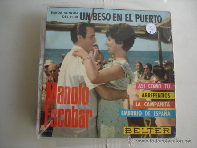Discos de vinilo: MANOLO ESCONAR UN BESO EN EL PUERTO - Foto 1