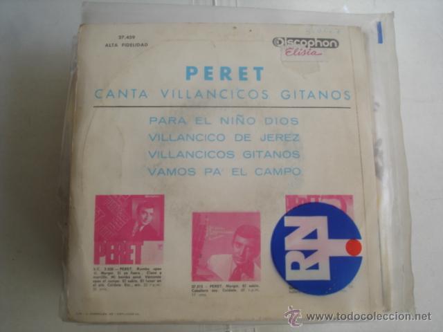 Discos de vinilo: PERET CANTA VILLANCICOS GITANOS - Foto 2