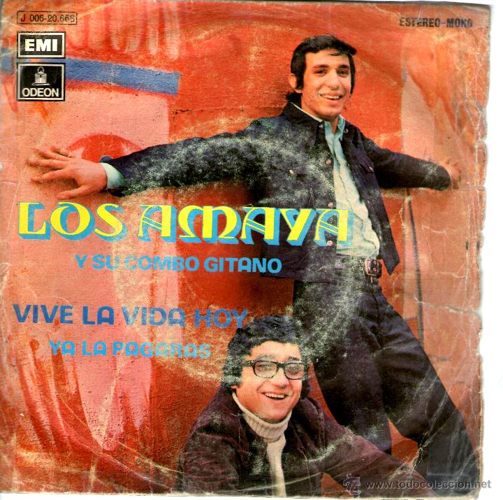 Discos de vinilo: LOS AMAYA Y SU COMBO GITANO - VIVE LA VIDA HOY - Foto 1