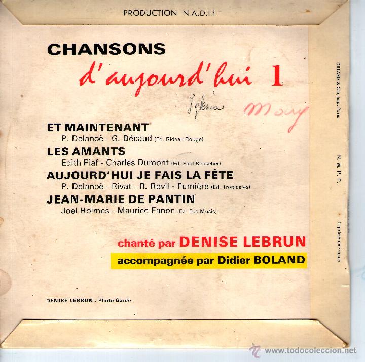 Discos de vinilo: PAR DENISE LEBRUN ET MAINTENANT - Foto 2