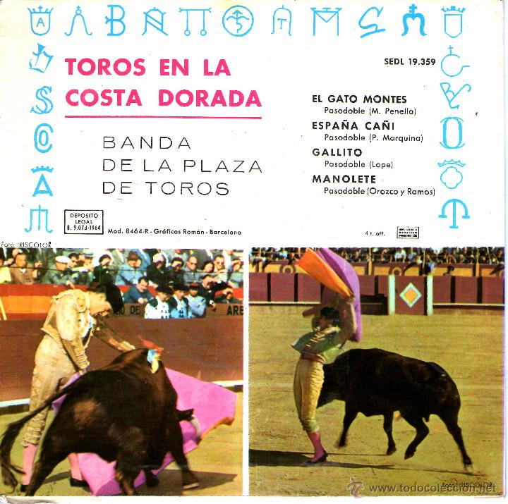 Discos de vinilo: TOROS EN LA COSTA DORADA - Foto 2