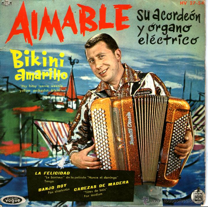 Discos de vinilo: AIMABLE SU ACORDEON Y ORGANO ELECTRICO - Foto 1