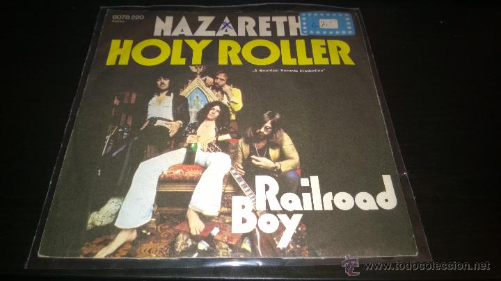 Discos de vinilo: NAZARETH - HOLY ROLLER / RAILROAD BOY - Foto 1