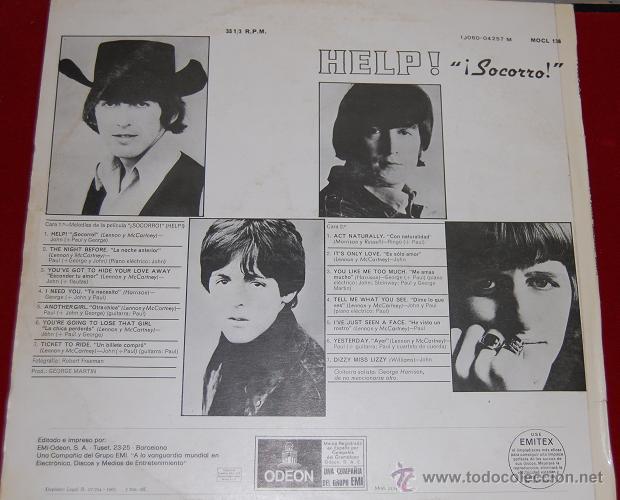 Discos de vinilo: DISCO VINILO LP THE BEATLES HELP 1.965 - Foto 2