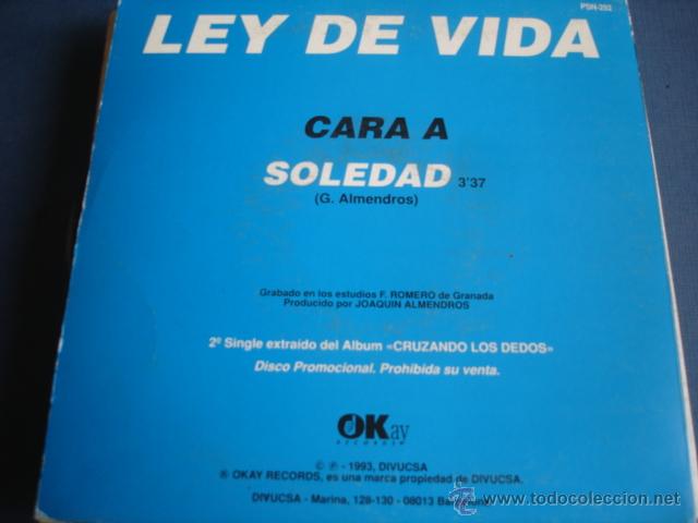 Discos de vinilo: LEY DE VIDA SOLEDAD PROMO - Foto 2
