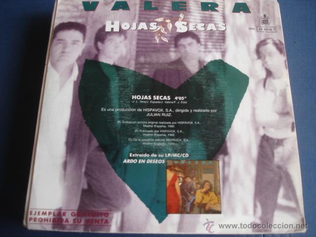 Discos de vinilo: VALERA HOJAS SECAS PROMO - Foto 2
