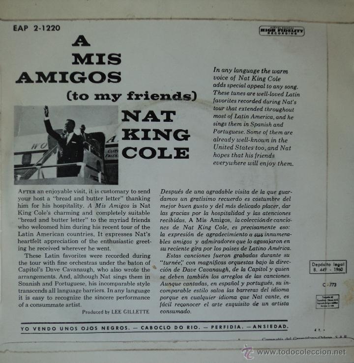 Discos de vinilo: Nat King Cole - Perfidia - Edici&oacute;n de 1960 de Espa&ntilde;a - Foto 2