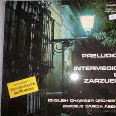Discos de vinilo: MAGNIFICO LP - PRELUDIOS - E - INTERMEDIOS - DE - ZARZUELA - ORQUESTA DE ENRIQUE GARCIA ASENSIO -