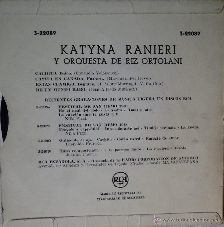 Discos de vinilo: Katyna Ranieri - Cachito - 1.&ordf; Edici&oacute;n de Espa&ntilde;a - Foto 2