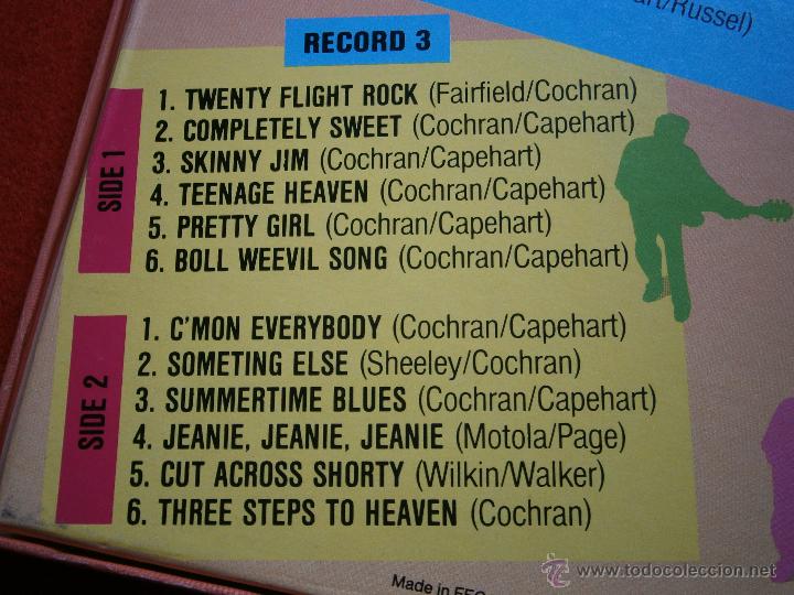 Discos de vinilo: BOX DE TRES VINILOS EDDIE COCHRAN - Foto 4