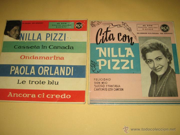Discos de vinilo: NILLA PIZZI - LOTE DE 2 SINGLES - Foto 1