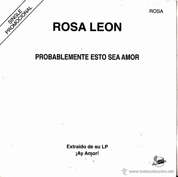 Vinyl-Schallplatten: ROSA LEON-PROBABLEMENTE ESTO SEA AMOR SINGLE VINILO 1992 PROMOCIONAL SPAIN
